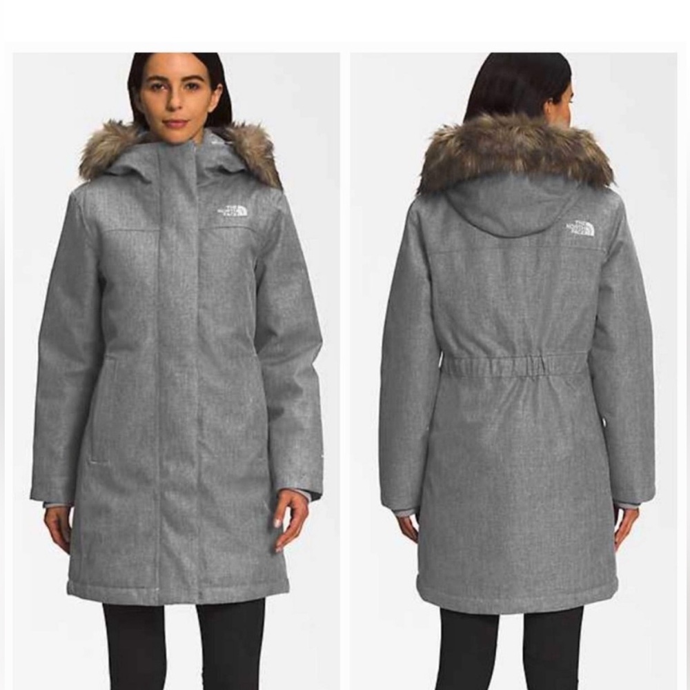 NWOT-North Face Grey Artic Parka -Extra Small